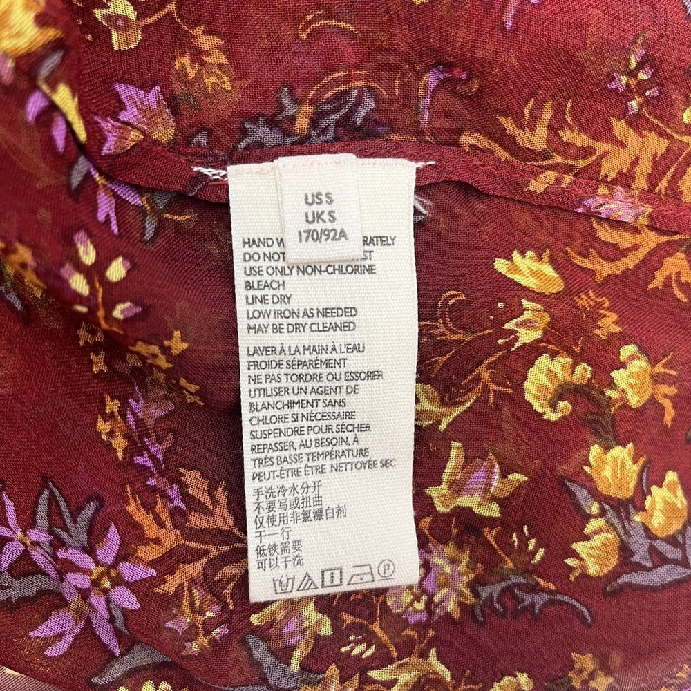 Free People Call On Me Dress Maxi Dress Sz S Embroidered Merlot Festival Boho - Picture 15 of 16
